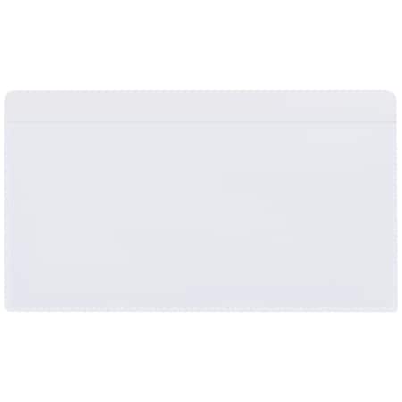 Partners Brand Binder Add-On Filing Pocket, 8" x 5", Clear, PK 50 JTH259